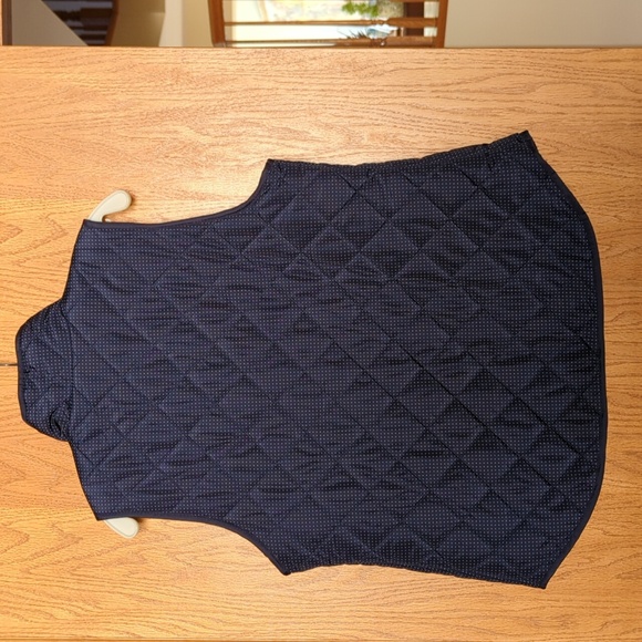 Cambridge Dry Goods Zipper Puffer Vest - Large - Navy & White - Gold Snaps - Picture 5 of 5